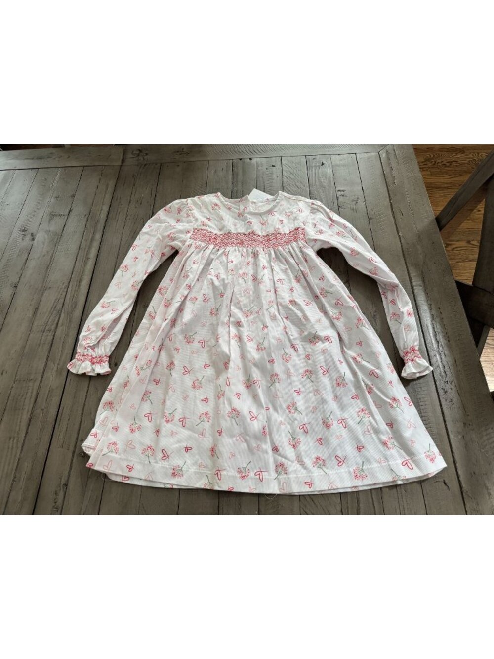 NWT Bella Bliss 100% Cotton Floral Print Long Sleeve Kids Girls Dress Size 7